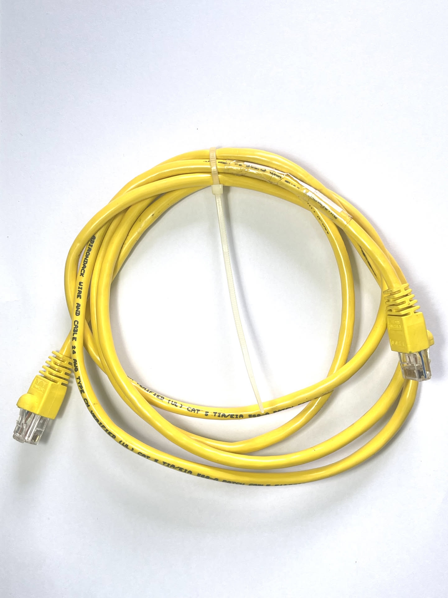 Yellow Cat5e Ethernet Internet Cable